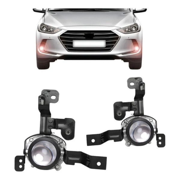 Farol Milha Elantra 2017 2018 Com Suporte Modelo Original