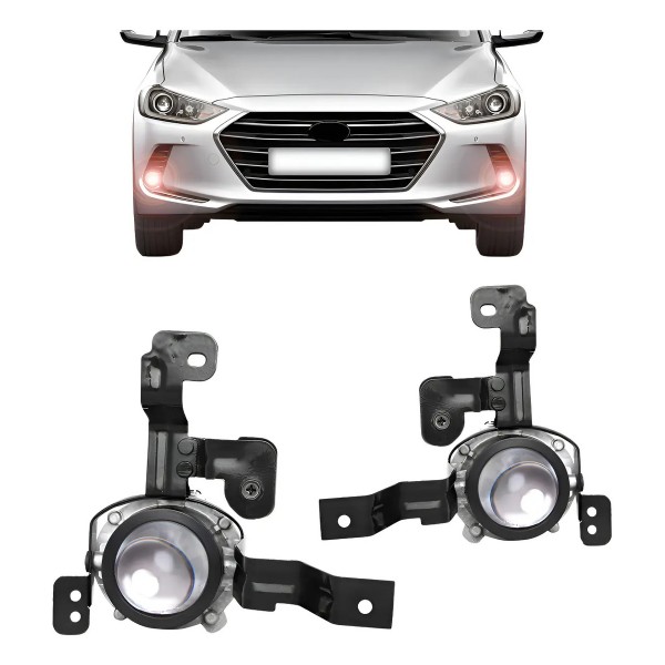 Farol Milha Elantra 2017 2018 Com Suporte Modelo Original