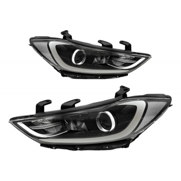 Par Farol Elantra 2017 2018 Com Projetor Sem Led Com Motor
