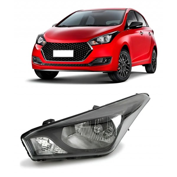 Farol Hb20 2012 13 14 15 16 17 18 2019 Fumê Mascara Negra
