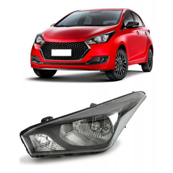 Farol Hb20 2012 13 14 15 16 17 18 2019 Fumê Mascara Negra