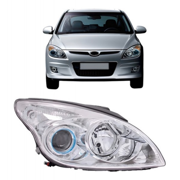 Farol I30 2008 A 2011 Cromado