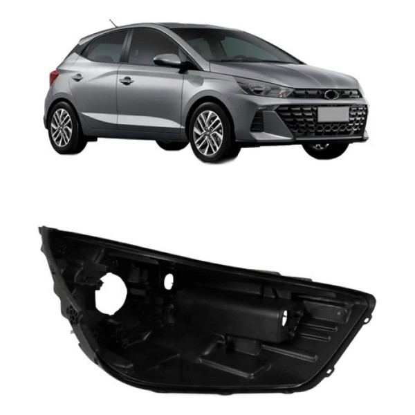 Carcaça Farol Para Hyundai Hb20 2023 2024