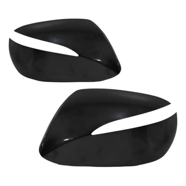 Par Capa De Retrovisor Santa Fe 2014 2015 2016 2017 A 2019 Preto
