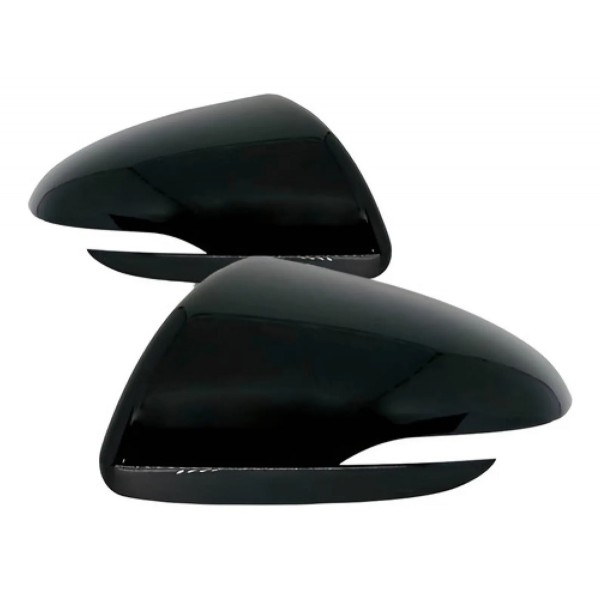Par Capa Retrovisor Hb20 Com Furo Pisca 2020 A 2023 Preto