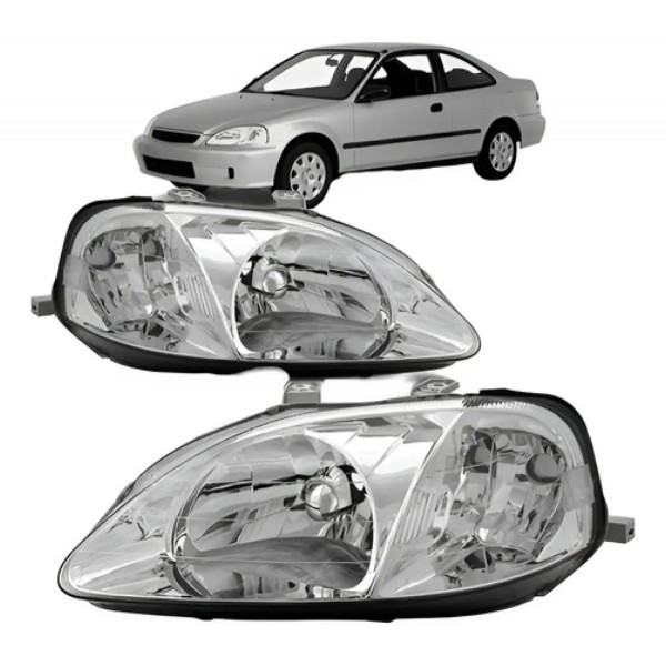 Par Farol Honda Civic 1999 2000 Tyc