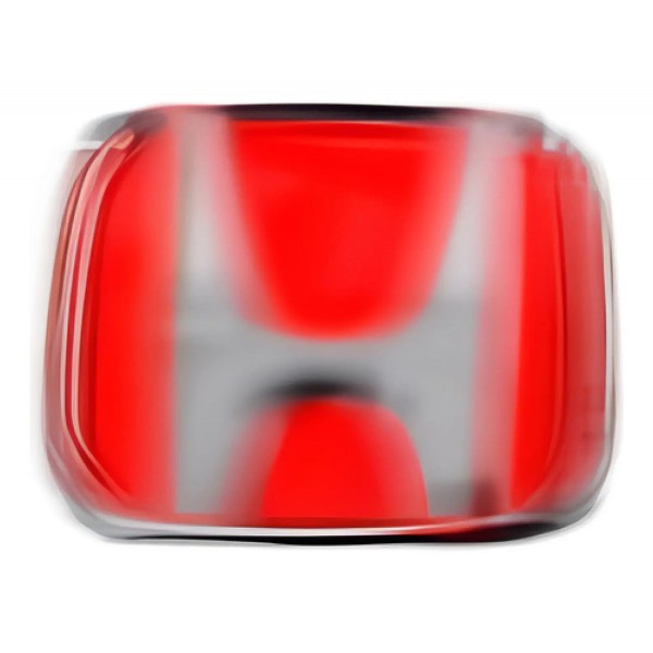 Emblema Grade Radiador Fit/civic 2004 A 2006 Vermelho