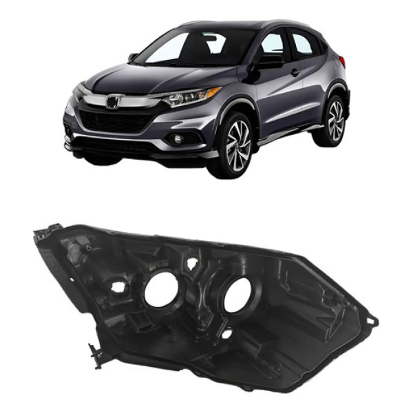 Carcaça Farol Dianteiro Para Honda Hrv 2019 A 2021