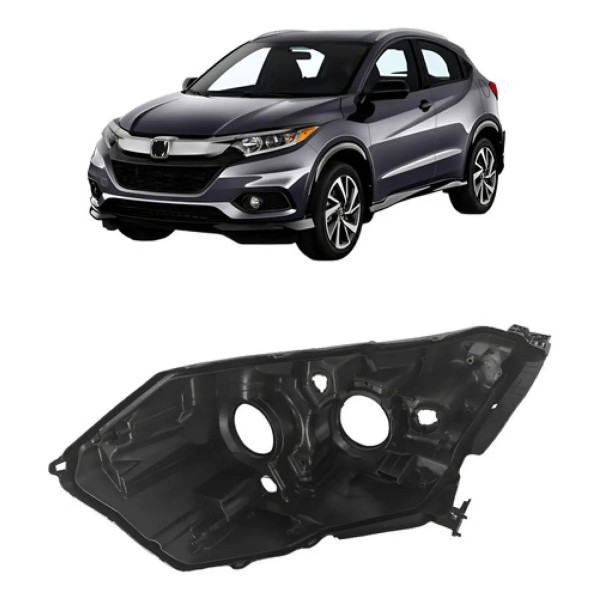 Carcaça Farol Dianteiro Para Honda Hrv 2019 A 2021