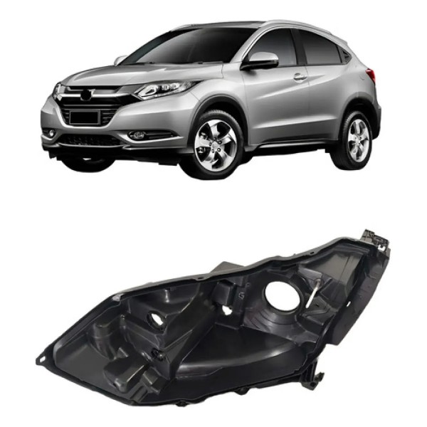 Carcaça Farol Dianteiro Para Hrv 2015 A 2018 C/ Regulador