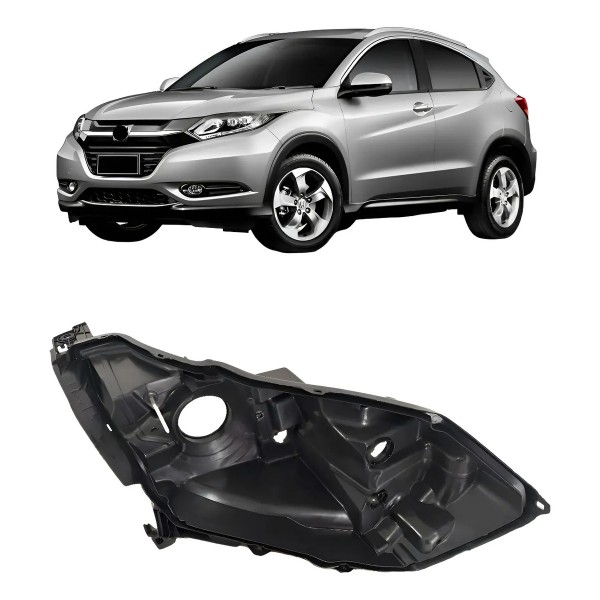 Carcaça Farol Dianteiro Para Hrv 2015 A 2018 C/ Regulador