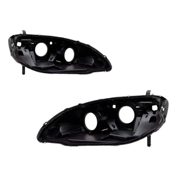 Par Carcaça Farol Dianteiro Para Honda Civic 2004 A 2006