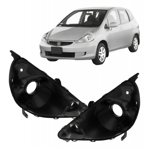 Par Carcaça Farol Fit 2003 A 2008