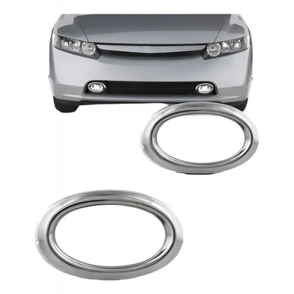 Aro Farol Milha Auxiliar Civic 2006 2007 2008 Cromado