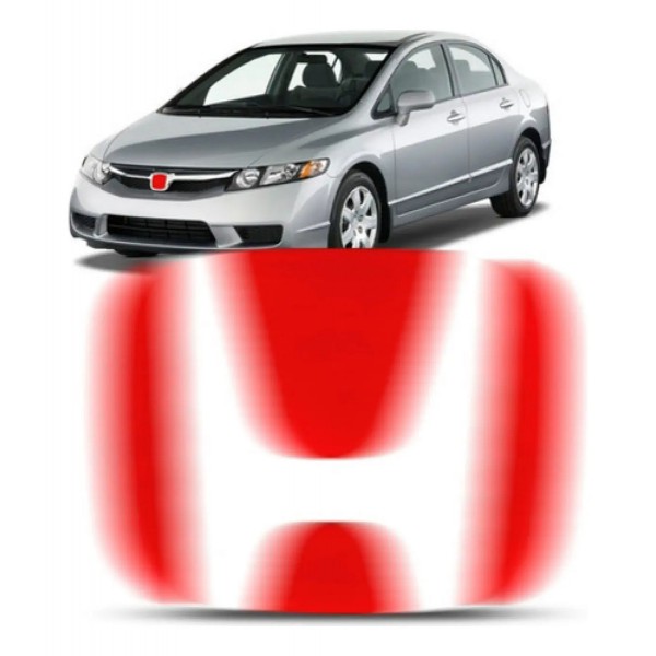 Aplique Emblema Grade Civic 04 A 06 Fit 04 A 08 Vermelho