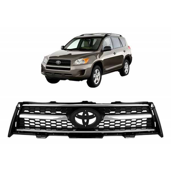 Grade Radiador Rav4 09 Ate 12 Cromado/preto