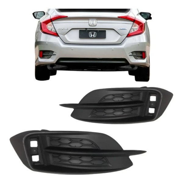 Acabamento Parachoque Traseiro Civic 2017 2018 Para Honda