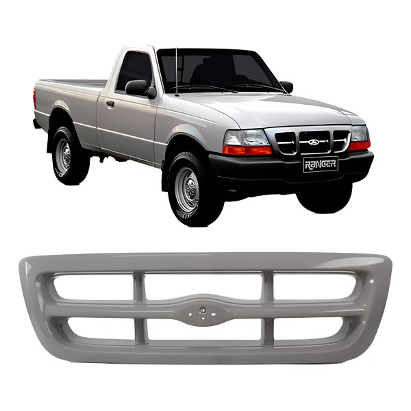 Grade Radiador Ranger 4x2 1998 A 2004 Cinza Cinza