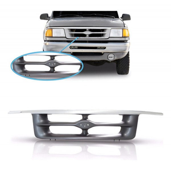 Grade Ranger Xlt Stx Xl 1993 A 1997 Friso Cromado Cinza