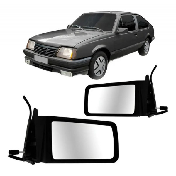 Par Retrovisor Monza 2 E 4 Portas 1985 A 1990 Com Controle