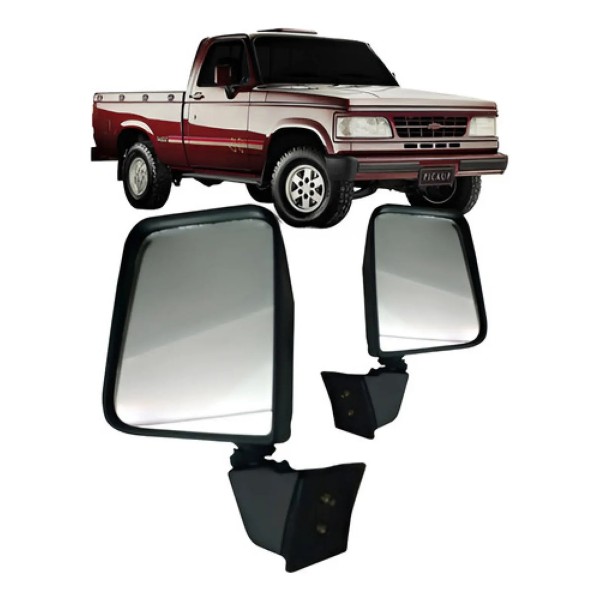 Par De Retrovisor D-20 1985 1986 1987 1988 1989 1990
