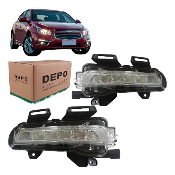 Par Lanterna Diurna Milha Led Cruze 2015 2016 Daylight Depo