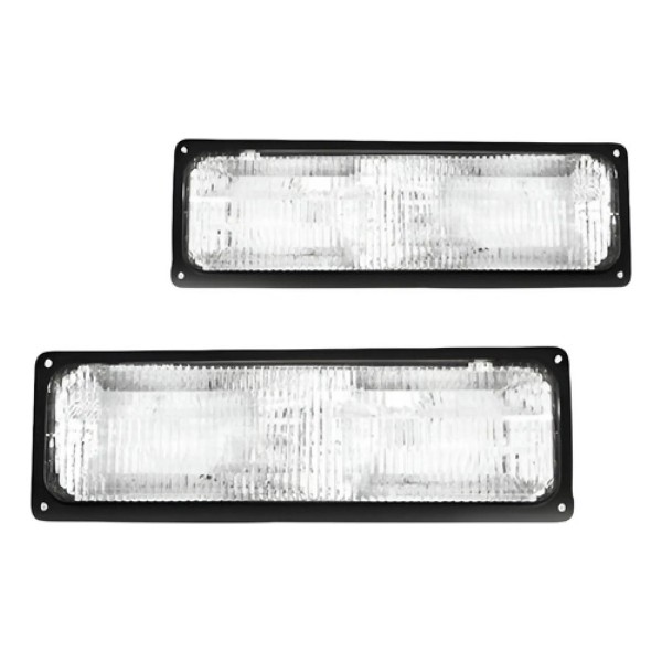 Par Pisca Seta Inferior Farol Silverado 1993 A 2001 Cristal