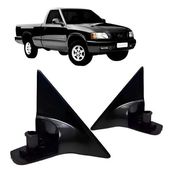 Par Pe Retrovisor S10 1995 1996 1997 1998 1999 2000 Plastico Direito + Esquerdo