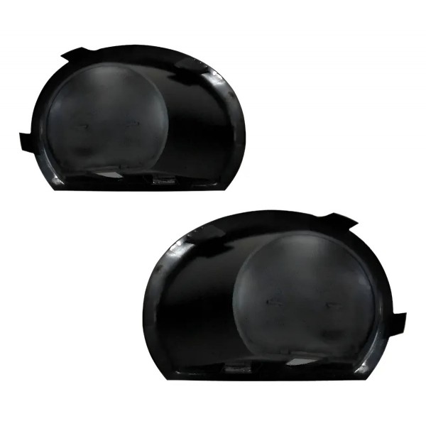 Par Moldura Farol Milha Parachoque Dian. S10 S/ Furo 17 A 19 Preto