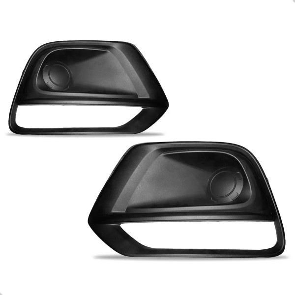 Par Moldura Farol Milha Tracker 2017 2018 2019 2020 Com Furo Preto