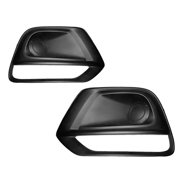 Par Moldura Farol Milha Tracker 2017 A 2020 C/ Furo S/ Friso Preto