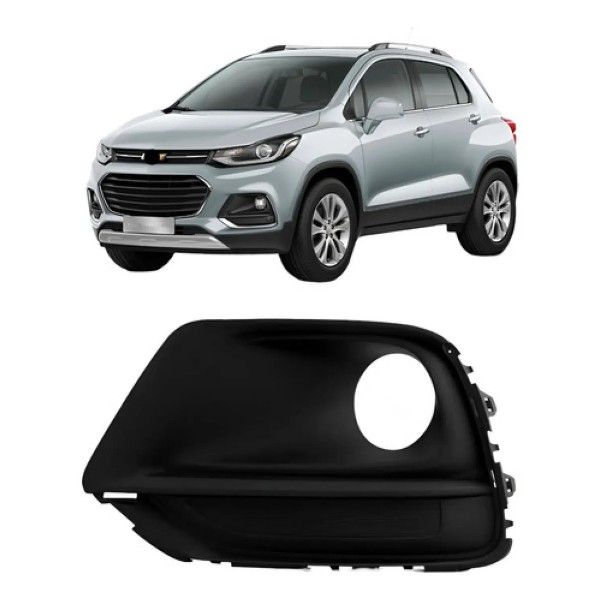Moldura Farol Milha Tracker 2017 A 2020 Com Furo S/ Friso
