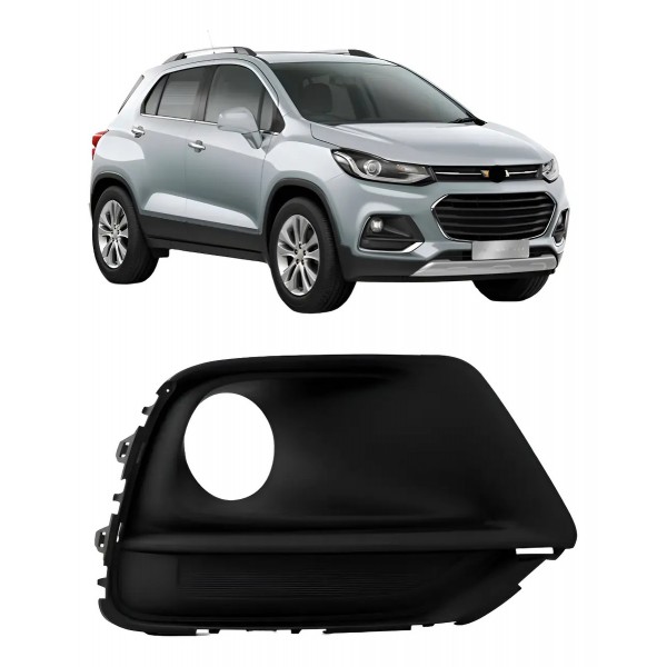 Moldura Farol Milha Tracker 2017 A 2020 Com Furo S/ Friso