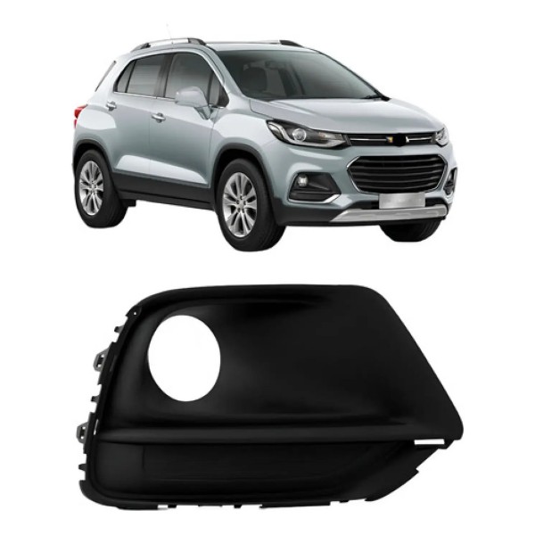 Moldura Farol Milha Tracker 2017 A 2020 Com Furo S/ Friso