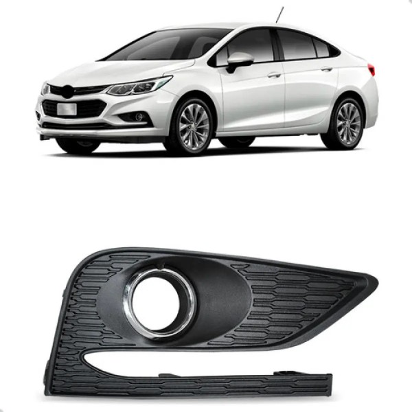 Moldura Farol Milha Cruze 2017 2018 2019 C/ Friso Cromado