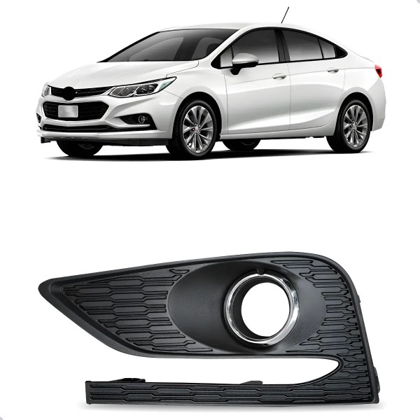 Moldura Farol Milha Cruze 2017 2018 2019 C/ Friso Cromado