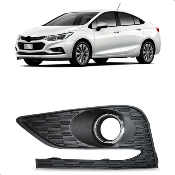 Moldura Farol Milha Cruze 2017 2018 2019 C/ Friso Cromado