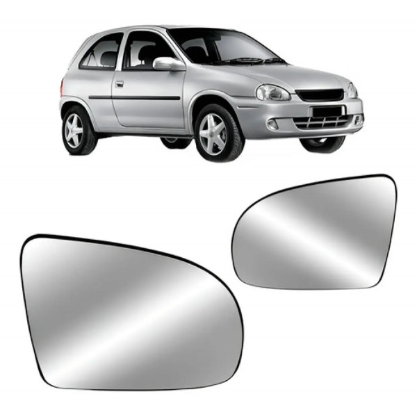Par Lente Retrovisor Corsa 94 A 2000 Classic 00 A 2013 Prata