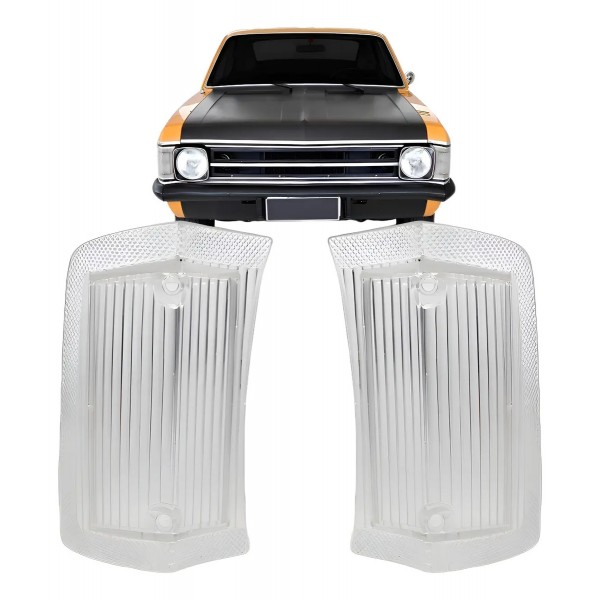 Par Lente Pisca Seta Chevrolet Opala 1973 1974 Cristal Cristal