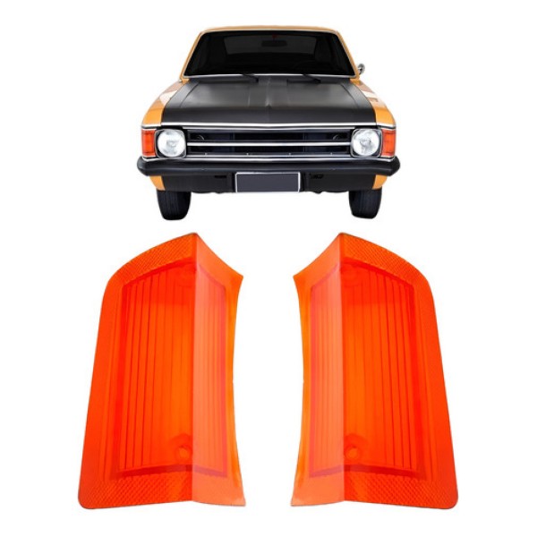 Lente Pisca Seta Chevrolet Opala 1973 1974 Âmbar.