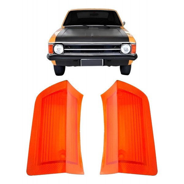 Lente Pisca Seta Chevrolet Opala 1973 1974 Âmbar.