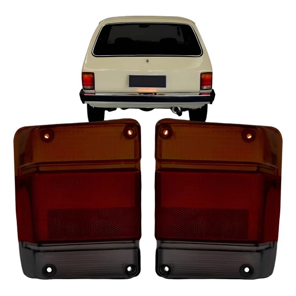 Par Lente Lanterna Traseira Chevy Marajo 1983 1984 1985 1986 Fume Esquerdo