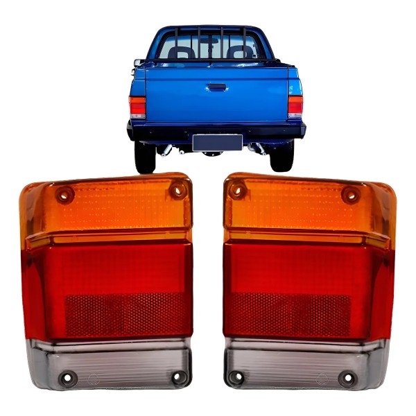 Par Lente Sinaleira Traseira Chevy Marajo 1983 1984 1985 198 Vermelho