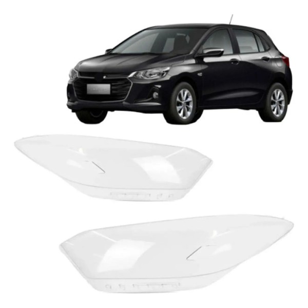 Par Lente Farol Para Chevrolet Onix 2020 A 2024