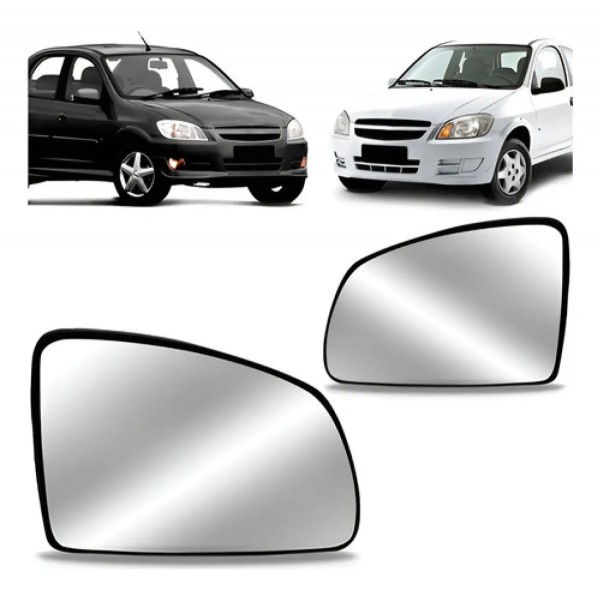Par Lente Espelho Retrovisor Celta Prisma 2006 07 08 A 2012