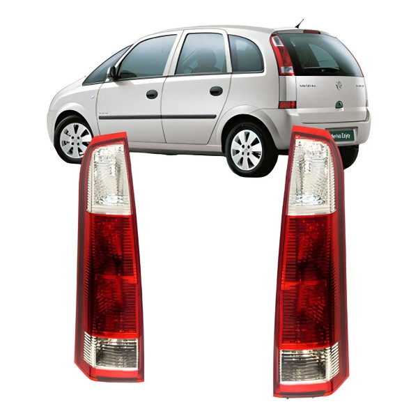 Par Lanterna Meriva 2002 A 2012 Vermelha Cristal