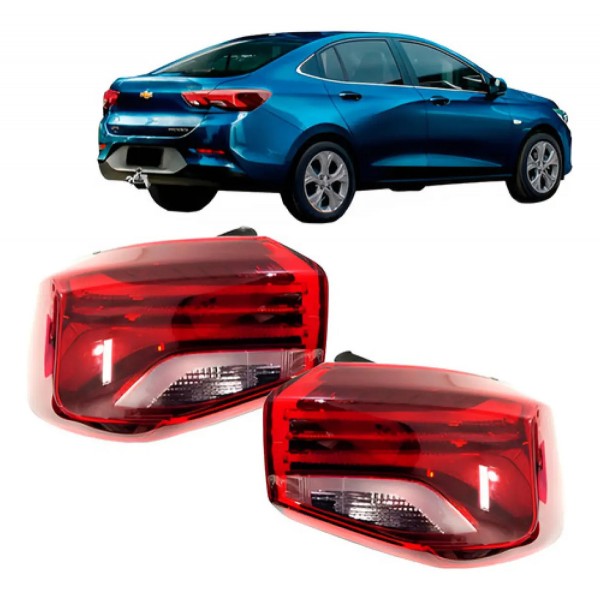 Par Lanterna Traseira Onix 2020 A 2023 Sedan Canto Sem Led