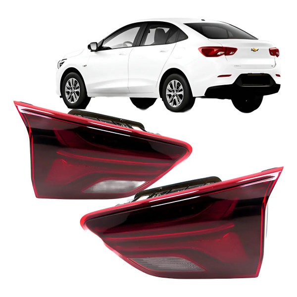 Par Lanterna Traseira Onix 2020 A 2023 Sedan Mala Sem Led
