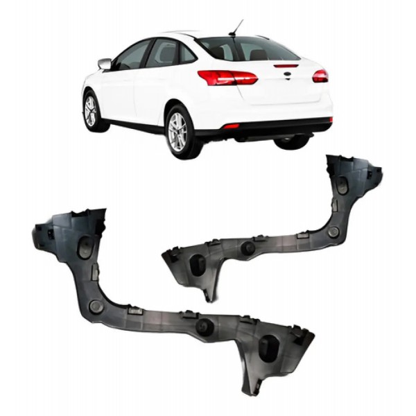 Par Suporte Parachoque Traseiro Focus Sedan 2016 2017 2018