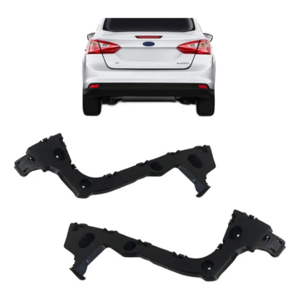 Par Suporte Parachoque Traseiro Focus Sedan 2014 2015 2016.